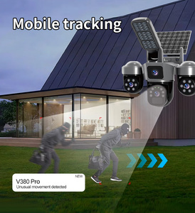 Telecamera PTZ Solare <span class=keywords><strong>Senza</strong></span> <span class=keywords><strong>Fili</strong></span>, Panoramica 360°, Rilevamento Movimento PIR, Visione Notturna, Impermeabile IP65, Audio Bidirezionale, per Esterni, Casa, Villa - Product Image 3