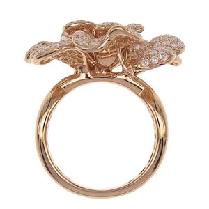 Anillo de Diamantes Naturales de Oro de 18K de Alta Calidad, Diseño de Flor, Lujoso, para Compromiso, Fiesta, Boda, Regalo, Joyería Exquisita y Moderna - Product Image 1