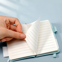 Mini cuaderno de bolsillo portátil A6/A7 200 páginas 100gsm pequeña reunión de trabajo registro Memo diario 100 hojas con bolígrafo escritura diaria