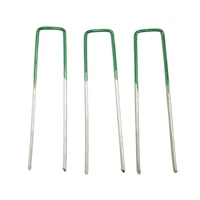 Clous en U galvanisés, piquets métalliques pour gazon