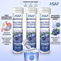 Ausreson OEM Multivitamines Complexe de Vitamine C et Minéraux Comprimés Suppléments pour la Peau Vitamines Multiples Comprimés Effervescents