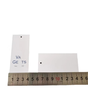 Etiqueta Colgante Personalizada al por Mayor, Diseño de Logotipo, <span class=keywords><strong>Nombre</strong></span> de Marca, Etiqueta Colgante de Papel Reciclado Blanco de Alta Calidad para Prendas - Product Image 4