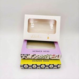 Factory Price High Quality White Cardboard Display <b>Box</b> with Hanger for Women's Underwear <b>Socks</b> Packing With Clear Window - Product Image 1