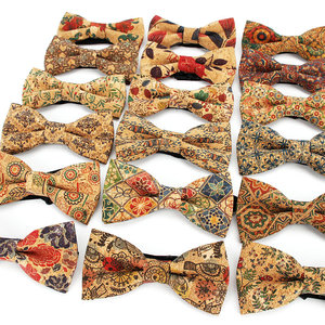 Faible QUANTITÉ MINIMALE DE COMMANDE Liège Arc Cravate Matériau Naturel À La Main Arc Cravates Accessoires - Product Image 1