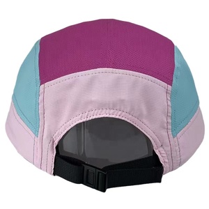 若いファッションパッチワークYupongキャンプハットスポーツランニングキャップドライカスタムフィット5パネルポリエステルソフトメッシュランニングキャンプキャップハット - Product Image 4