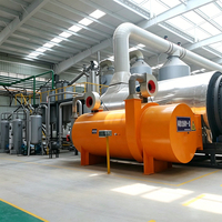 Usine de pyrolyse continue de pneus usagés 15-100 TPD, système de recyclage de pneus entièrement automatique à grande échelle, ligne de production d'huile combustible et de diesel