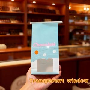 Customizable Translucent Window <b>Greaseproof</b> <b>Paper</b> Bag Recyclable Oil Resistant for Candy Cookie Chocolate Packaging With Tin Tie - Product Image 5