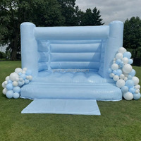 Château gonflable bleu 13x13 Moonwalk Hpfburg avec trampoline et zones de saut