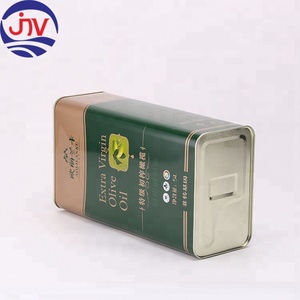 Impression personnalisée, boîte en étain rectangulaire de 5 L, qualité alimentaire, huile d'olive extra vierge, emballage - Product Image 3