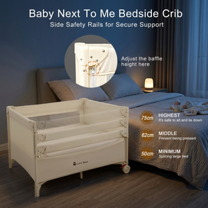 Lit bébé rembourré moderne, berceau, lit superposé, mobilier pour chambre d'enfant et tout-petit - Product Image 2