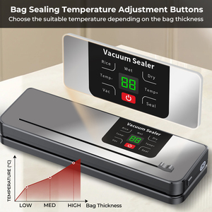 65kPa 50W 30cm Seal 4L/min 2000mAh Touch Screen Bag Cutter Wet Dry Kitchen Food Storage Food Vacuum Sealer Machine - Product Image 3