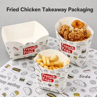 Caja Personalizada para Pollo Frito Entero, Tamaño Grande, Resistente al Aceite, Caja de Empaque para Llevar con Tapa