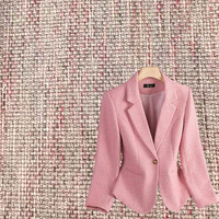 Nouveau Stock 2026 – Tissu Tweed Mélangé Polyester Teint en Fil pour Vestes et Manteaux – Vente en Gros