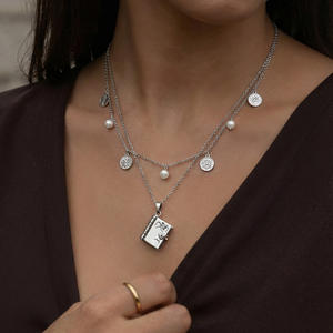 Collier <span class=keywords><strong>Livre</strong></span> « Ma Fille Incroyable » pour Fille, Pages Ouvrables, Lettre Gravée, en Acier Inoxydable, Idéal Cadeau d'Anniversaire - Product Image 5