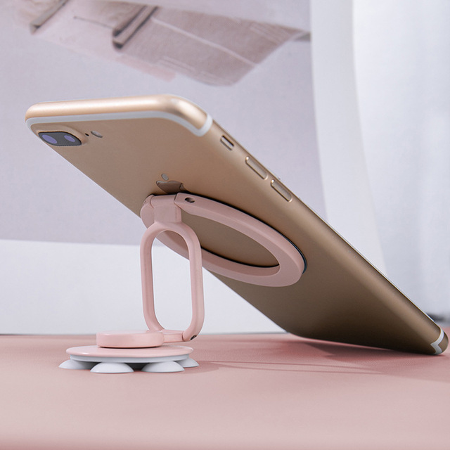 Suction Cup Phone Mount with Adjustable Cell Phone Stand for MagSafe Case Magnetic Suction Cup Phone Ring Holder