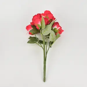 Nhân Tạo 6-Đầu Rose Flower Bó Cho Đám Cưới Trang Trí Sân Khấu Valentine Của Ngày Các Mặt Hàng