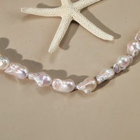 Chaîne de perles d'eau douce baroque rose de bonne qualité 13-18mm pour la fabrication de bijoux