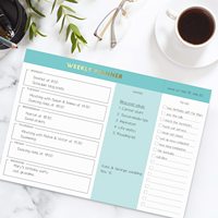Bloc-notes hebdomadaire personnalisé à détacher pour la liste de tâches de la semaine, fournitures de bureau, décoration de la maison, bloc-notes pour réfrigérateur