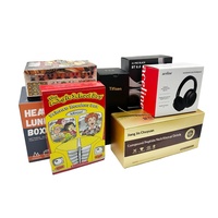 Fabricant de boîtes d'emballage personnalisées en petites séries, boîte en carton ondulé épaissi imprimée en couleur, double insert pliable, sur commande