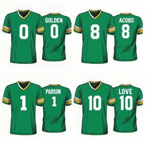 Vêtements d'entraînement de football personnalisés en maille vierge en gros, maillots de football américain pour jeunes - Product Image 2