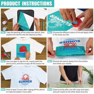 Plantillas de Malla Lavables y Reutilizables WBG para Transferir Pintura de Tiza, Plantillas para <span class=keywords><strong>Pintar</strong></span> sobre Madera, Decoración del Hogar, Pizarra, Cerámica - Product Image 6