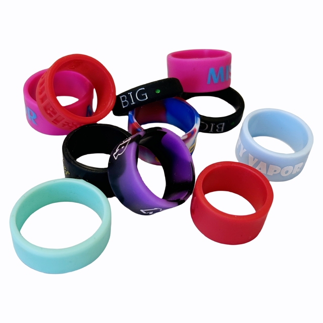 Custom Silicone O Rings with Debossed Ink Injected Printing Waterproof Customized Logo & Color for Outdoor Wedding Engagement