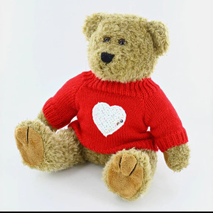 Orsetto di Avena Stile Retrò con Maglione 'Love' 12 Pollici, Peluche Morbido per Regalo di San Valentino, Compleanno, Ornamento e Decorazione Casa - Product Image 3