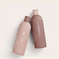 Bouteilles à pompe en plastique rondes souples et étanches vides de 200 ml, 250 ml, 400 ml, 500 ml pour shampooing, lotion pour le corps, revitalisant, gel douche