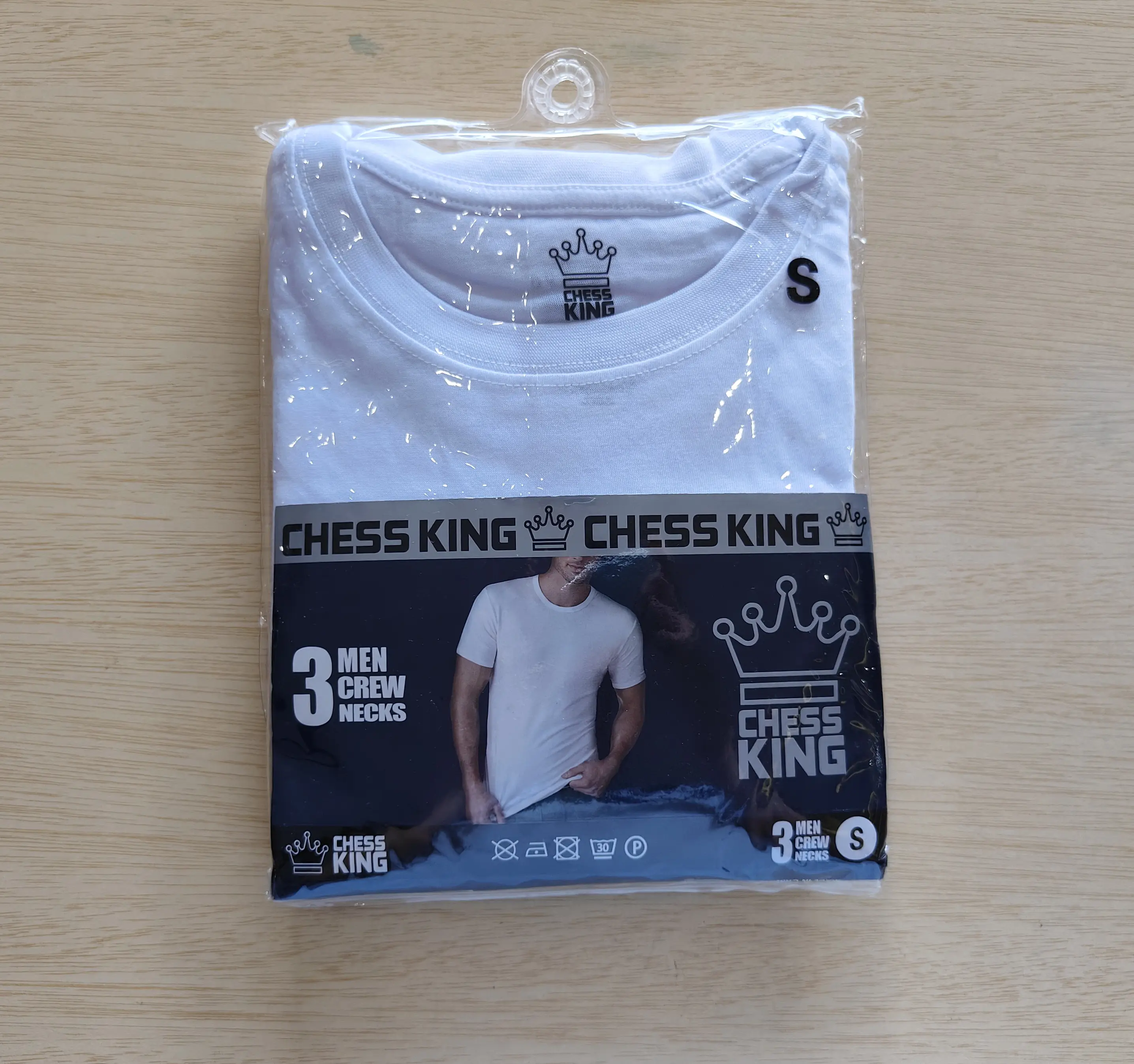 Vente en gros de t-shirts blancs à col rond pour hommes 3 pièces par paquet t-shirts unis t-shirts en polyester et coton mélangés pour hommes