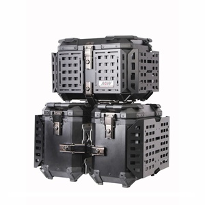 Caja Trasera para Motocicleta Multifuncional Blindada de Aleación de Aluminio Negro, Caja <span class=keywords><strong>Lateral</strong></span> para Scooter, <span class=keywords><strong>Maletero</strong></span> de 45L/38L - Product Image 4