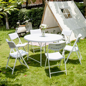 <strong>Folding</strong> <strong>Table</strong> Regular <strong>Bench</strong> <strong>Table</strong> 4 Fold in Half Round <strong>Table</strong> - Product Image 6