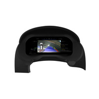 Kluster Digital 12.3 "untuk Mitsubishi Pajero 2006-2016 GPS Navi LCD penuh Panel instrumen dasbor mobil pemutar kecepatan