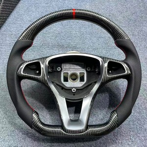 Volant de direction en <span class=keywords><strong>fibre</strong></span> de carbone forgé sur mesure pour Mercedes Benz W176 W204 W212 W207 W208 W463 CLS63 E63 AMG, accessoires de voiture - Product Image 4
