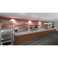 Nouveau Design comptoir à salade Buffet barre à salade en bois réfrigérateur à vendre