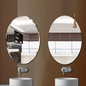Miroir décoratif en verre trempé ultra-clair avec cadre en alliage d'aluminium argenté pour salle de bain, sol, mur, salon - Product Image 2