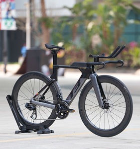 Vélo de course sur route TWITTER TT, vélo de triathlon T3 Wheeltop, vélo électrique sans fil à 24 vitesses, vélo en carbone avec roues en carbone 3K - Product Image 1