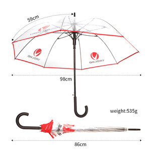 Good quality transparent <b>umbrella</b> clear custom logo and size easy to handle sombrillas transparentes <b>umbrella</b> transparent - Product Image 2