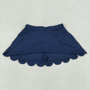 Shorts de Yoga para Niñas Pequeñas, Cuello Redondo, Color Sólido, Secado Rápido, Spandex/Poliéster, Borde Festoneado, Forrados, Estilo Deportivo - Product Image 3