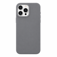 Coque en silicone liquide pour iPhone 17 Pro Max, couleur gelée mate, protection souple avec doublure en microfibre