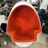 Fauteuil Egg Pod avec haut-parleurs en cuir PU et PVC, design moderne pour appartement et villa