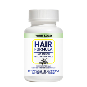 Capsule OEM per la Formula dei Capelli con Multivitamine Premium, Ingredienti Naturali per la Crescita dei Capelli, Promuove Capelli <span class=keywords><strong>e</strong></span> Pelle Sani - Product Image 1