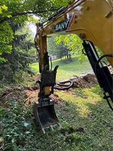 Mini-excavatrice SANY SY35U d'occasion de 3,8 tonnes, moteur Sany, moteur PLC, rotation zéro, compacte, pour travaux de construction, aménagement paysager et agriculture - Product Image 5