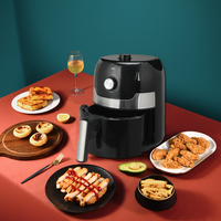 Friteuse à air électrique de haute qualité avec écran tactile numérique, contrôle manuel facile à régler, et cuve antiadhésive en plastique pour usage domestique