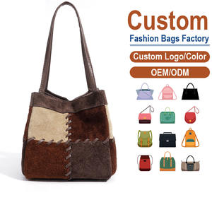 Bolso Bandolera Personalizable de Cuero Nubuck de Grano Completo con Paneles de Bloques de Color y Detalles de Puntada Cruzada, Portabilidad Multiusos para el Trabajo y el Fin de Semana - Product Image 1