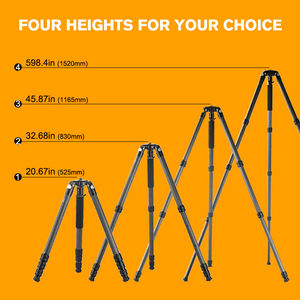 <span class=keywords><strong>Manveo</strong></span> Professional Trépied en fibre de carbone à grande capacité de charge Trépied de chasse pour l'observation des oiseaux - Product Image 5