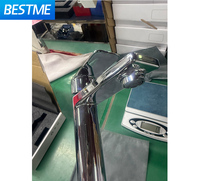 Robinet de lavabo monotrou monocommande chromé moderne, option économique de haute qualité, mitigeur à poser sur le rebord