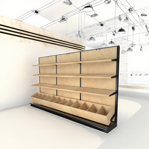 Thân Thiện Với Môi Cho Di Động Tùy Chỉnh Gỗ Kim Loại Hiện Đại Hiển Thị Kệ Cho Cửa Hàng Bộ Phận Đồ Nội Thất Gondola Cửa Hàng Kệ - Product Image 3