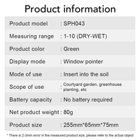 SUNHO ST-04 Capteur d'humidité du sol 2-en-1 en plastique, moniteur d'eau pour plantes, plage de 10%-90% HR pour le jardinage et l'agriculture, OEM/ODM personnalisé