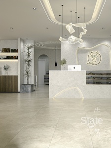Carrelage mural en pierre de fantaisie à texture concave-convexe rétro, antidérapant, pleine masse, pour villa, maison d'hôtes, cuisine, salle de bain, 600x1200 - Product Image 2