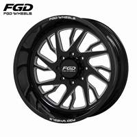 Jantes en alliage d'aluminium forgé personnalisées, finition argent brillant, super single, 6x139.7 8x6.5 8x170 8x180 22 24 26 pouces, pour GMC Ford Toyota